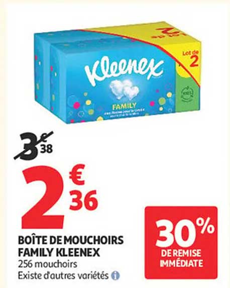 BOÎTE DE MOUCHOIRS FAMILY KLEENEX