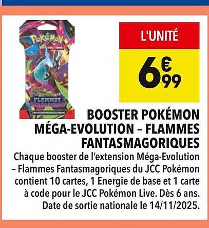 BOOSTER POKÉMON MÉGA-ÉVOLUTION - FLAMMES FANTASMAGORIQUES