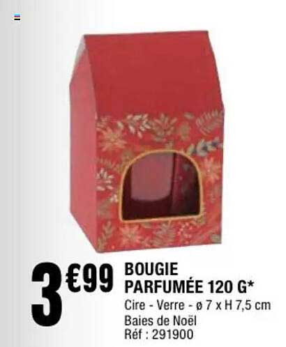 BOUGIE PARFUMÉE 120 G*