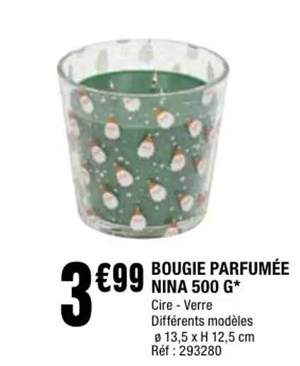 BOUGIE PARFUMÉE NINA 500 G*