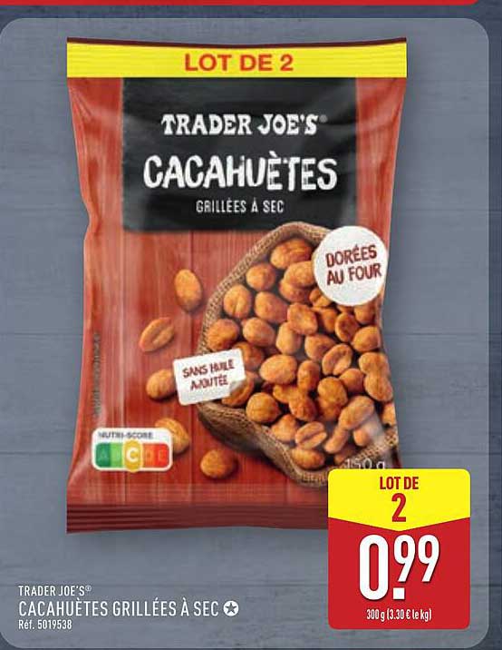 CACAHUÈTES GRILLÉES À SEC