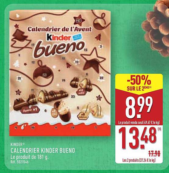 CALENDRIER KINDER BUENO
