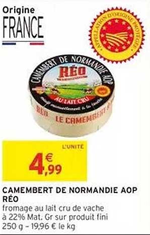 CAMEMBERT DE NORMANDIE AOP RÉO