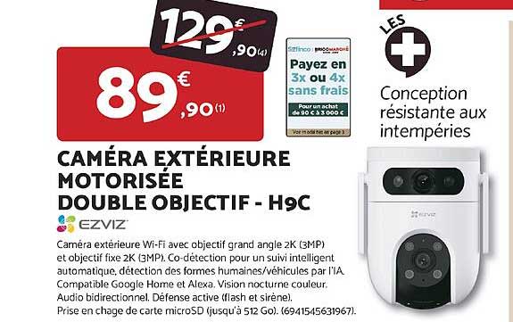 CAMÉRA EXTÉRIEURE MOTORISÉE DOUBLE OBJECTIF - H9c