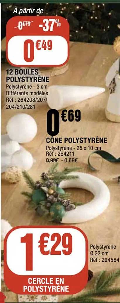 CERCLE EN POLYSTYRÈNE