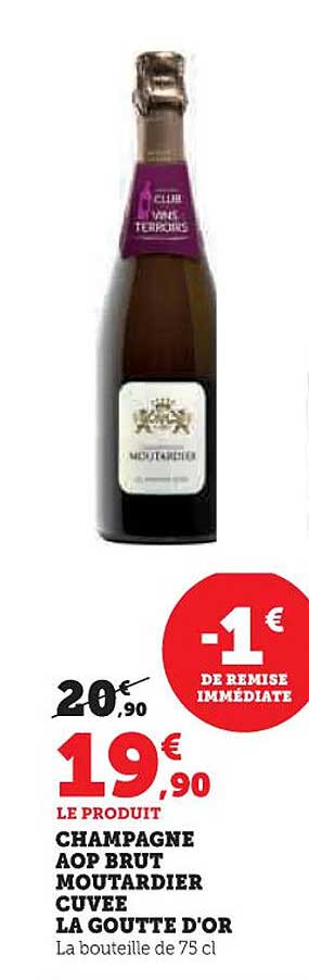 CHAMPAGNE AOP BRUT MOUTARDIER CUVÉE LA GOUTTE D'OR