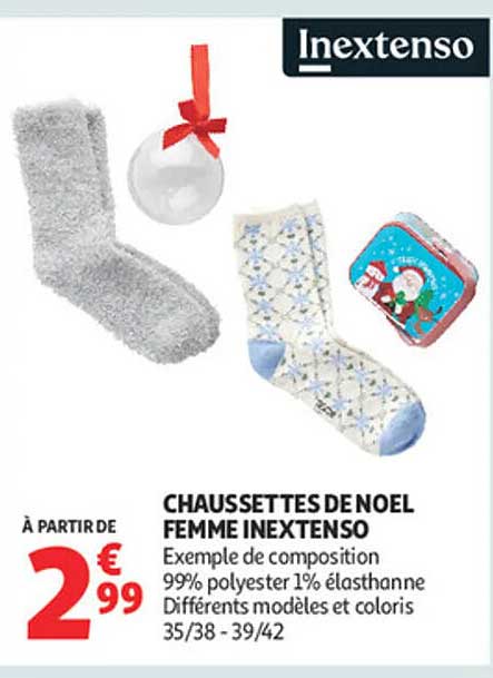 CHAUSSETTES DE NOEL FEMME INEXTENSO