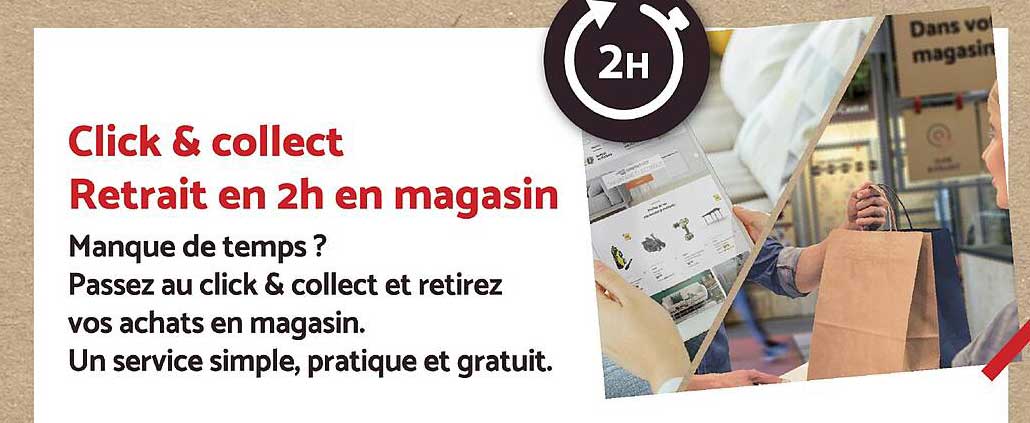 Click & collect Retrait en 2h en magasin