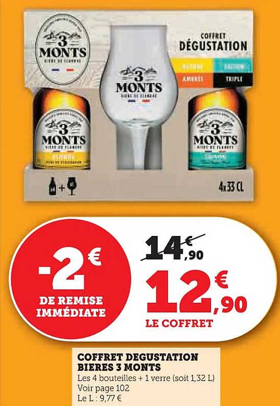 COFFRET DEGUSTATION BIERES 3 MONTS