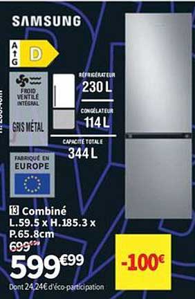 Combiné L.59.5 x H.185.3 x P.65.8cm