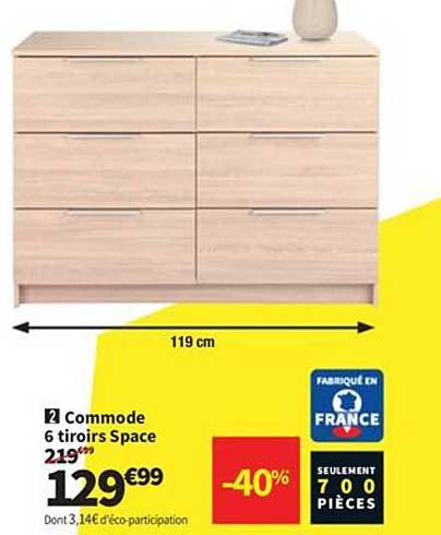 Commode 6 tiroirs Space