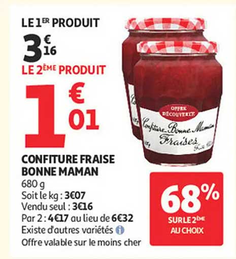 CONFITURE FRAISE BONNE MAMAN