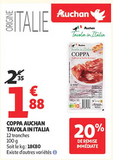 COPPA AUCHAN TAVOLA IN ITALIA