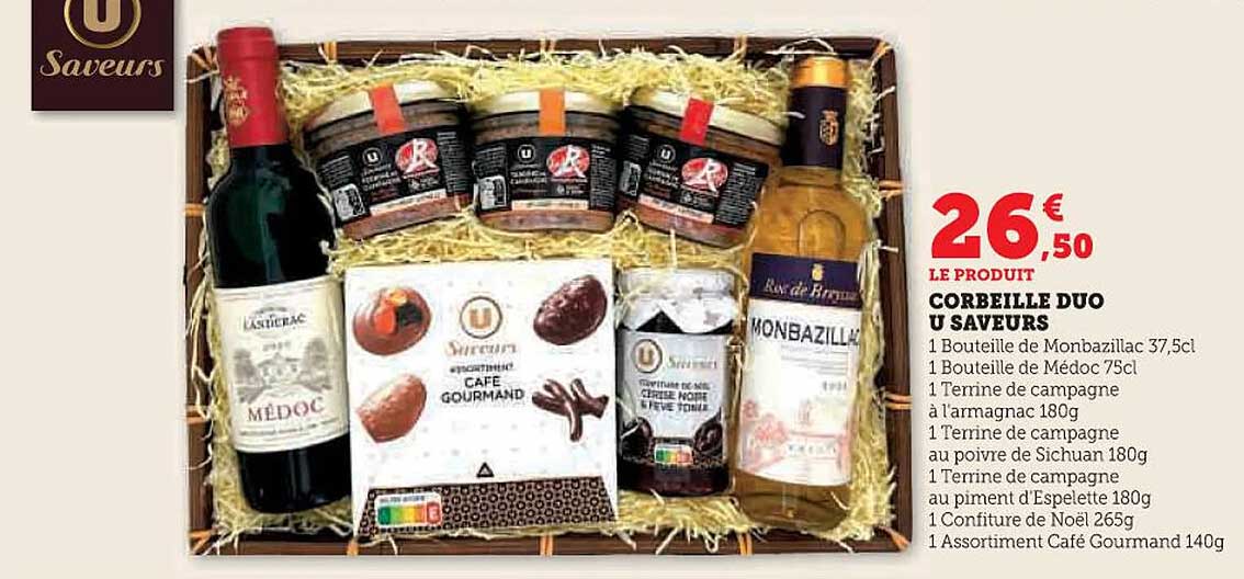 CORBEILLE DUO U SAVEURS