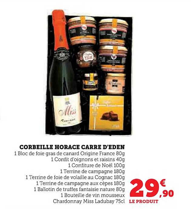 CORBEILLE HORACE CARRE D'EDEN