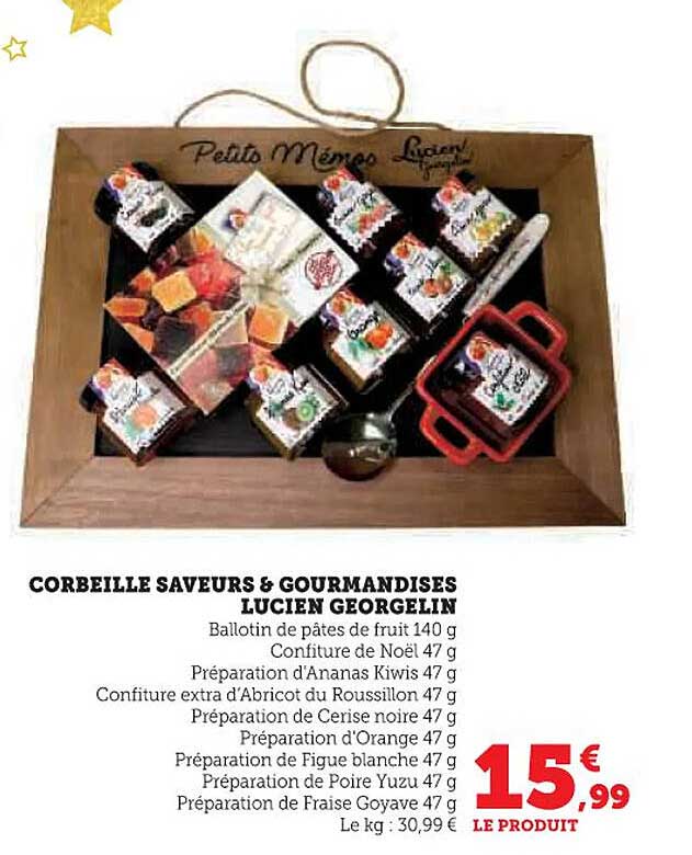 CORBEILLE SAVEURS & GOURMANDISES LUCIEN GEORGE TOUS
