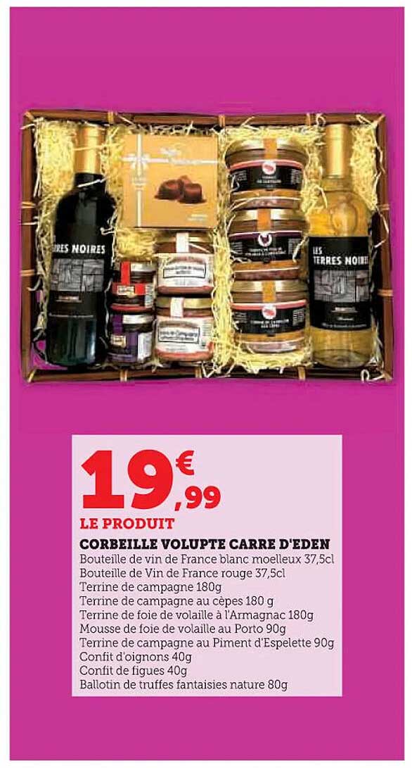 CORBEILLE VOLUPTE CARRE D'EDEN