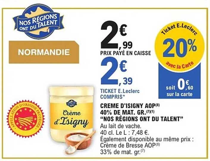 CRÈME D'ISIGNY AOP® 40% DE MAT. GR.