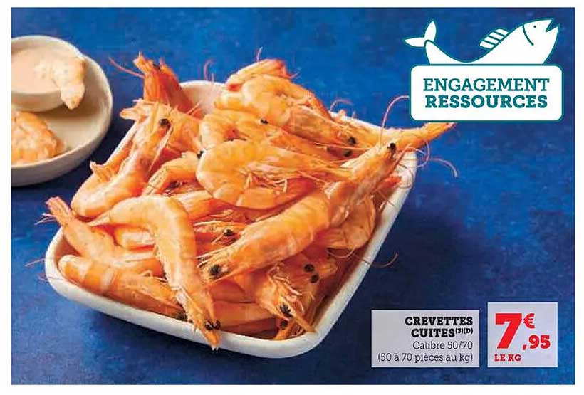 CREVETTES CUITES (S/D) Calibre 50/70