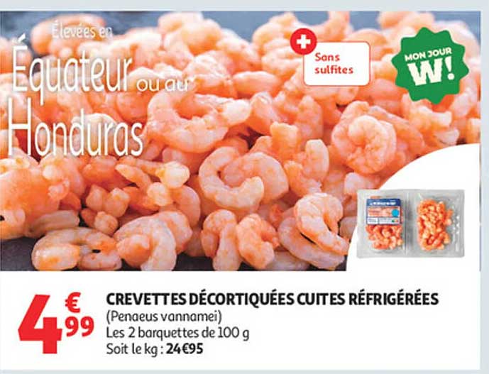 CREVETTES DÉCORTIQUÉES CUITES RÉFRIGÉRÉES