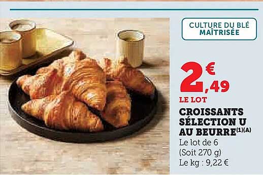 CROISSANTS SÉLECTION U AU BEURRE