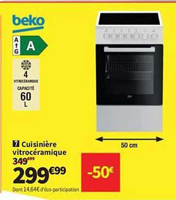 Cuisinière vitrocéramique