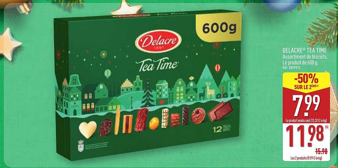 DELACRE® TEA TIME Assortiment de biscuits