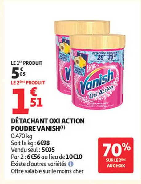 DÉTACHANT OXI ACTION POUDRE VANISH