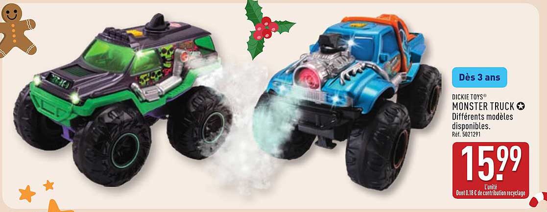 DICKIE TOYS® MONSTER TRUCK - Différents modèles disponibles.