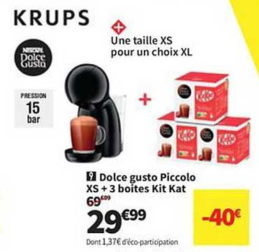 Dolce gusto Piccolo XS + 3 boîtes Kit Kat