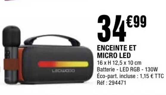 ENCEINTE ET MICRO LED
