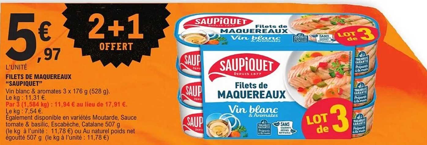 Filets de Maquereaux "Saupiquet"