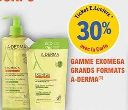 GAMME EXOMEGA GRANDS FORMATS A-DERMA