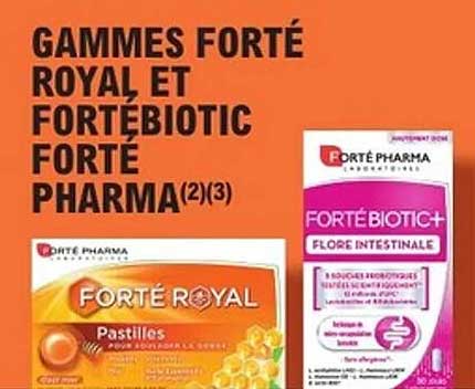 Gammes Forté Royal et Fortébiotic Forté Pharma