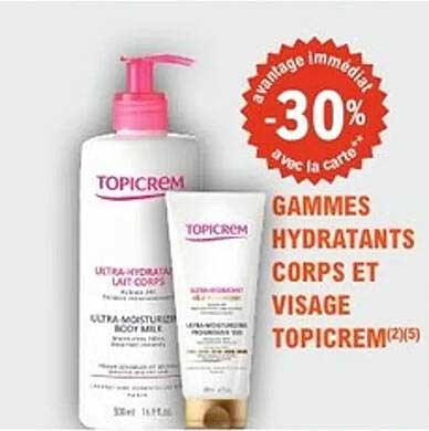 GAMMES HYDRATANTS CORPS ET VISAGE TOPICREM