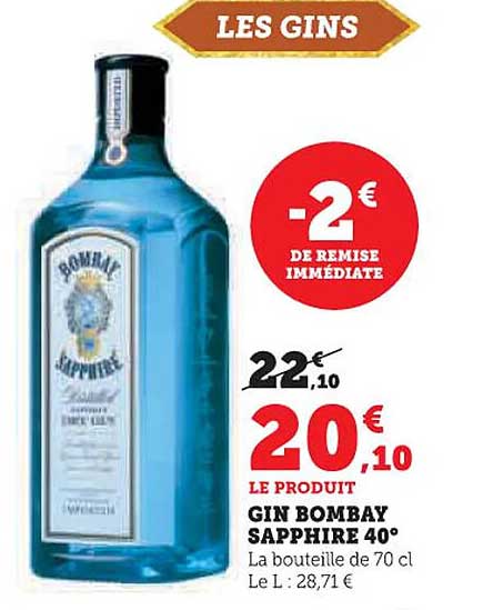 GIN BOMBAY SAPPHIRE 40°