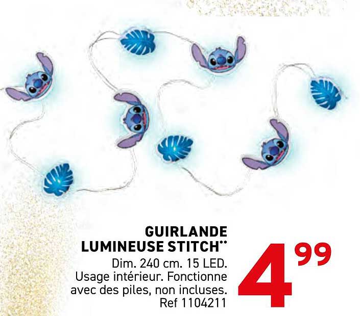 GUIRLANDE LUMINEUSE STITCH