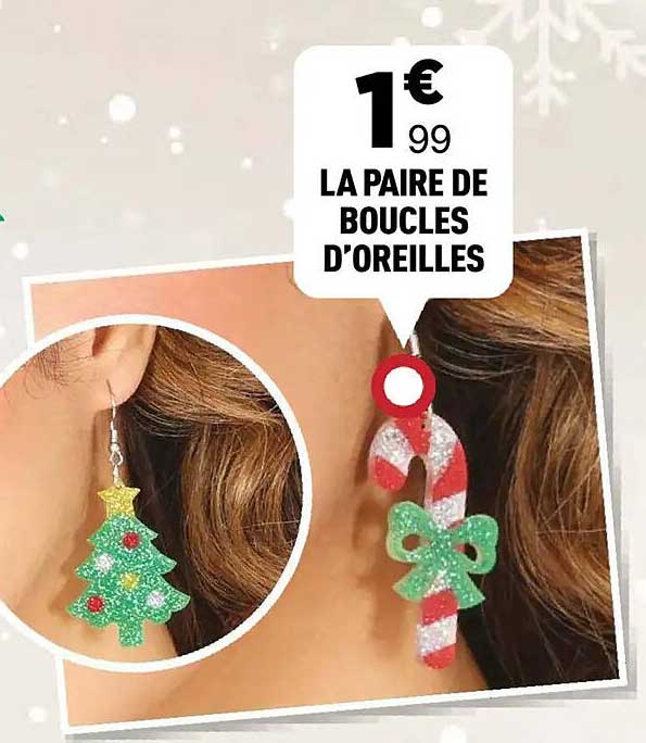 LA PAIRE DE BOUCLES D’OREILLES