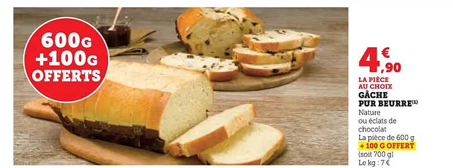 LA PIÈCE AU CHOIX GÂCHE PUR BEURRE