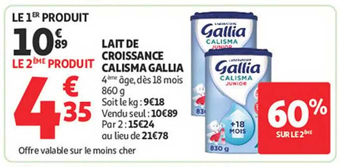 LAIT DE CROISSANCE CALISMA GALLIA