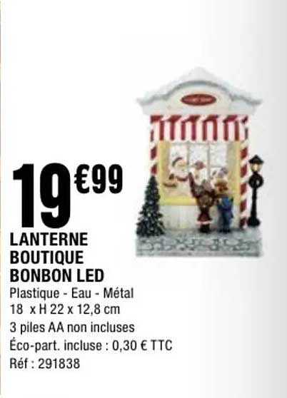LANTERNE BOUTIQUE BONBON LED