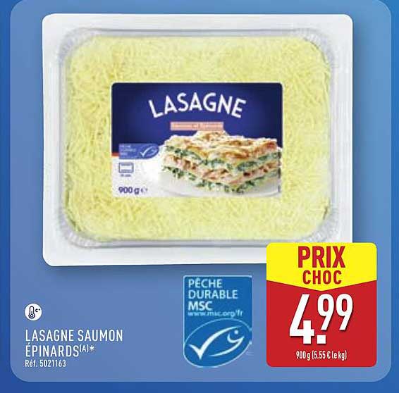 LASAGNE SAUMON ÉPINARDS