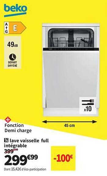 lave vaisselle full intégrable