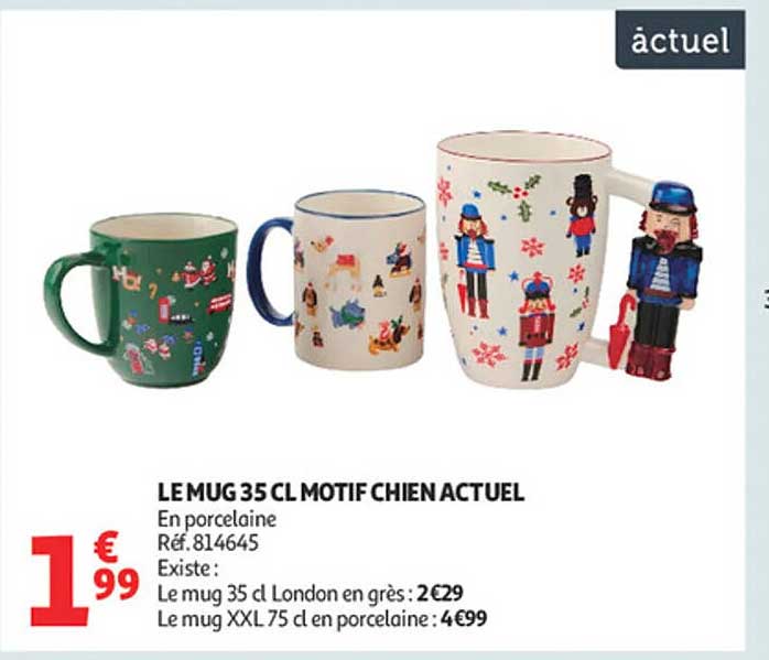 LE MUG 35 CL MOTIF CHIEN ACTUEL