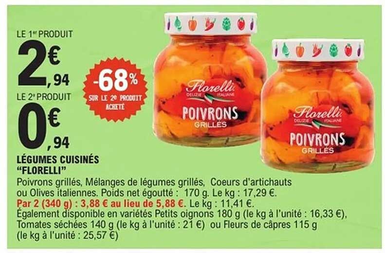 LÉGUMES CUISINÉS "FLORELLI"