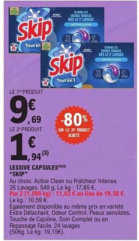 LESSIVE CAPSULES "SKIP"