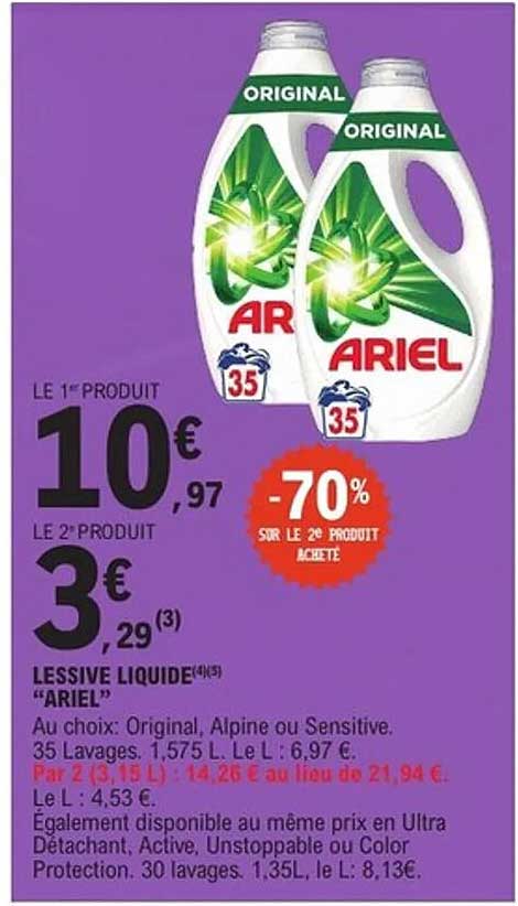 LESSIVE LIQUIDE "ARIEL"