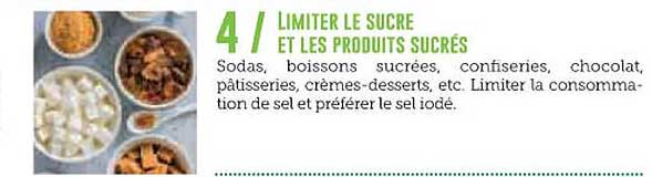Limiter le sucre et les produits sucrés