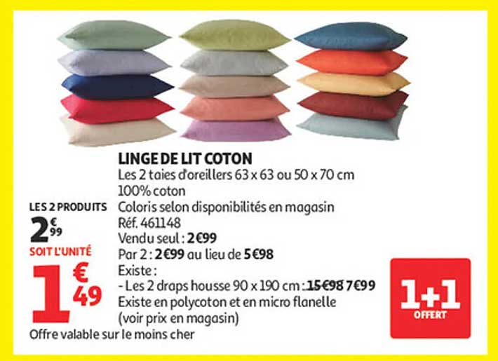 LINGE DE LIT COTON