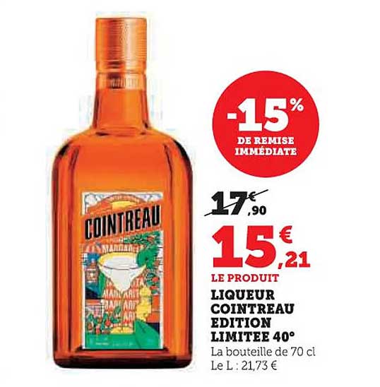 LIQUEUR COINTREAU EDITION LIMITEE 40°